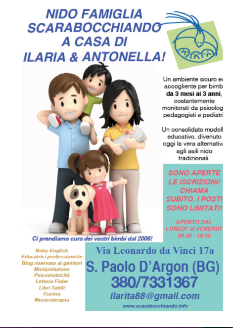 Scarabocchiando a casa di Ilaria e Antonella, Nido Famiglia a San Paolo d'Argon